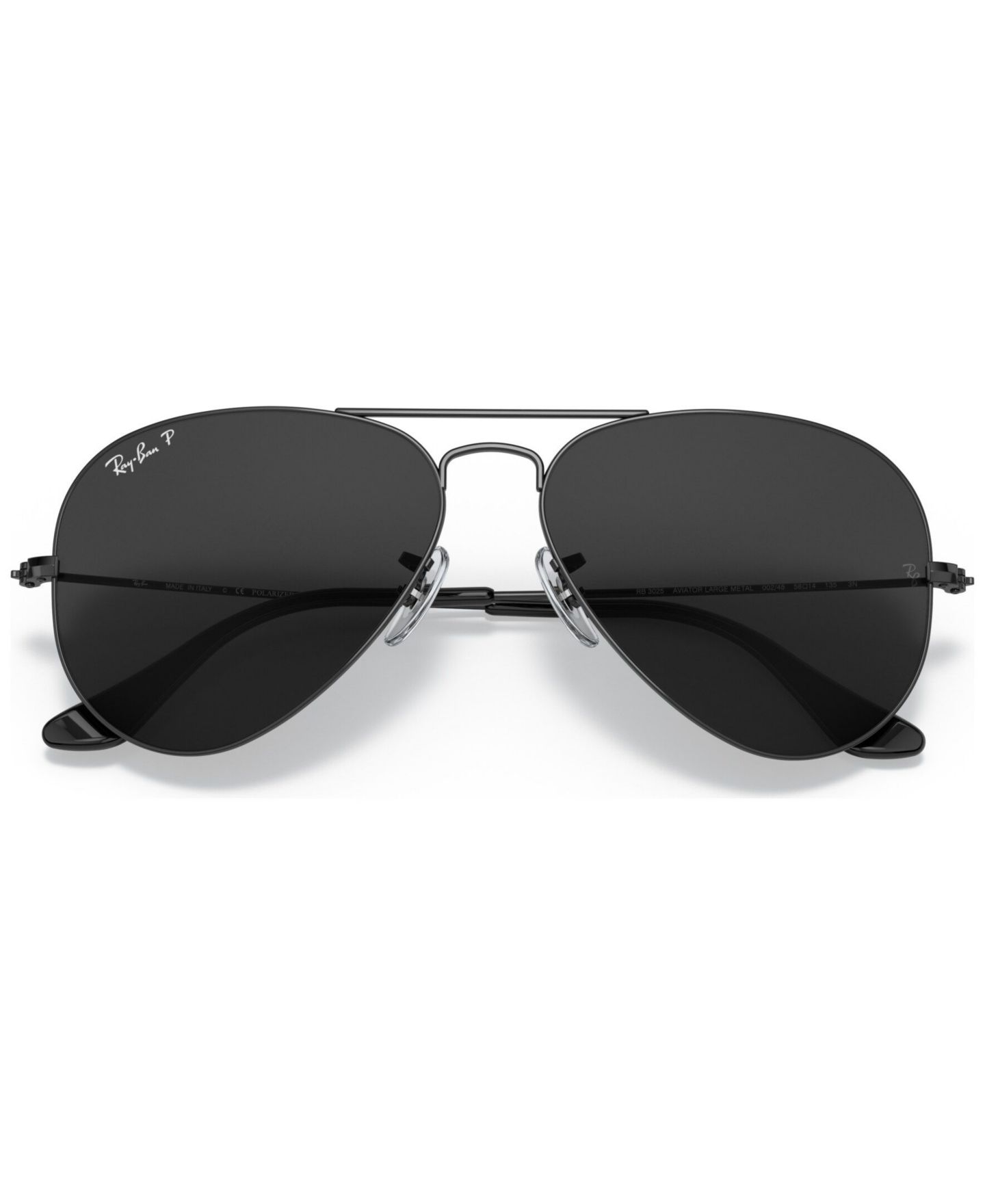 Солнцезащитные очки Ray-Ban Unisex Aviator Total Black Polarized Sunglasses, RB3025, цвет: Чёрный — фото 6