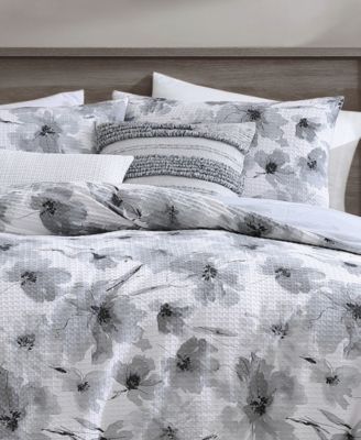 Modern Bloom 3 Piece Duvet Cover Set, Queen