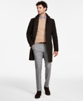 Calvin Klein Men's Mayden Slim-Fit Wool Blend Overcoat - Dark Olive