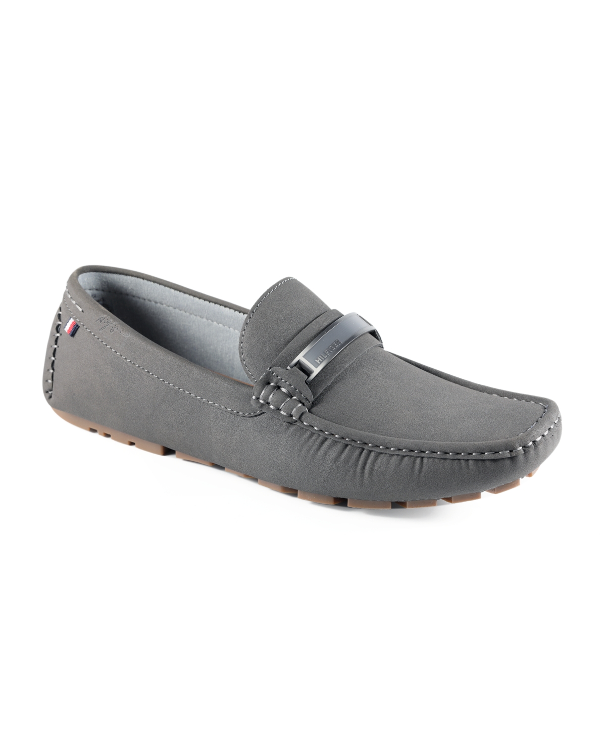 Shop Tommy Hilfiger Men's Ayele Moc Toe Driving Loafers In Dark Gray