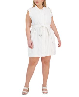 Calvin klein plus size white dress hotsell