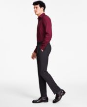 Buy Retro Burgundy Casual Pants - Shoptery