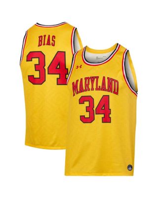 Men's Len Bias Gold Maryland Terrapins Replica Player Jersey