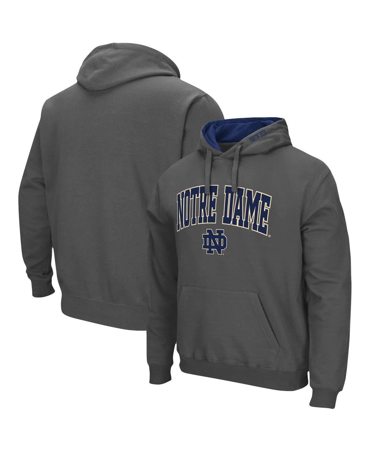 Colosseum Men's  Notre Dame Fighting Irish Big And Tall Arch And Logo 2.0 Pullover Hoodie In Charcoal