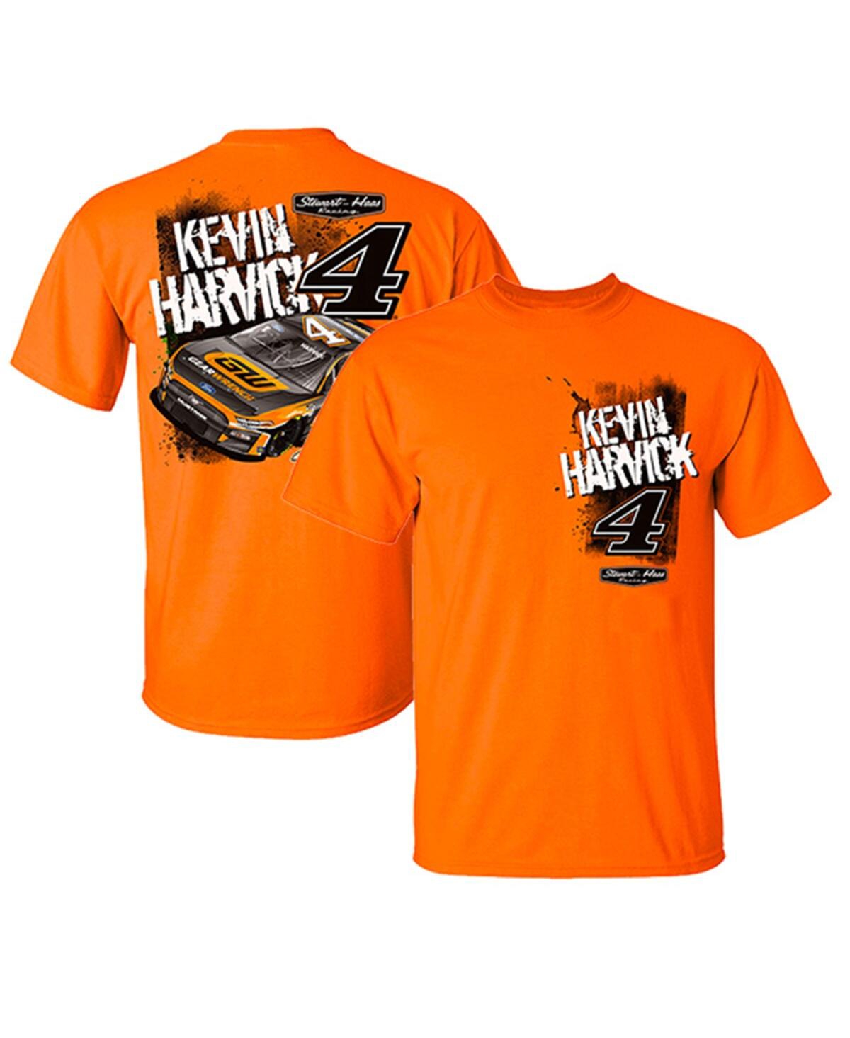 Stewart-haas Racing Team Collection Men's  Orange Kevin Harvick 2023 #4 Gearwrench T-shirt