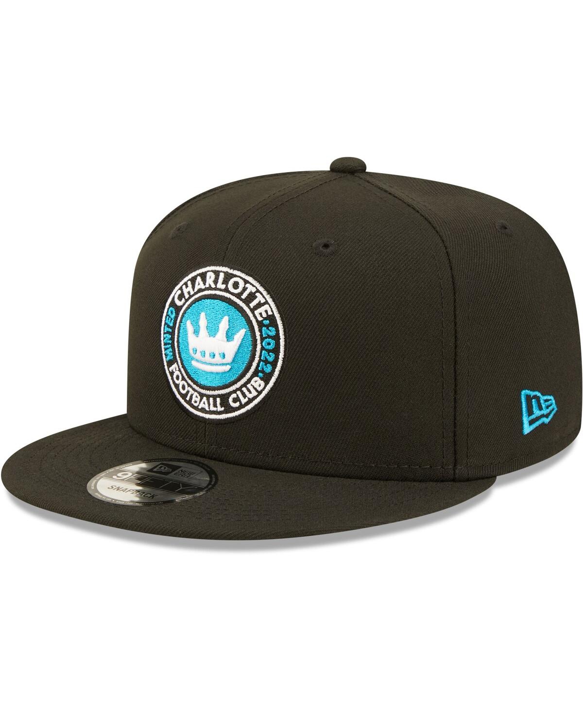 New Era Black Charlotte Fc Basic 9fifty Snapback Hat In Black