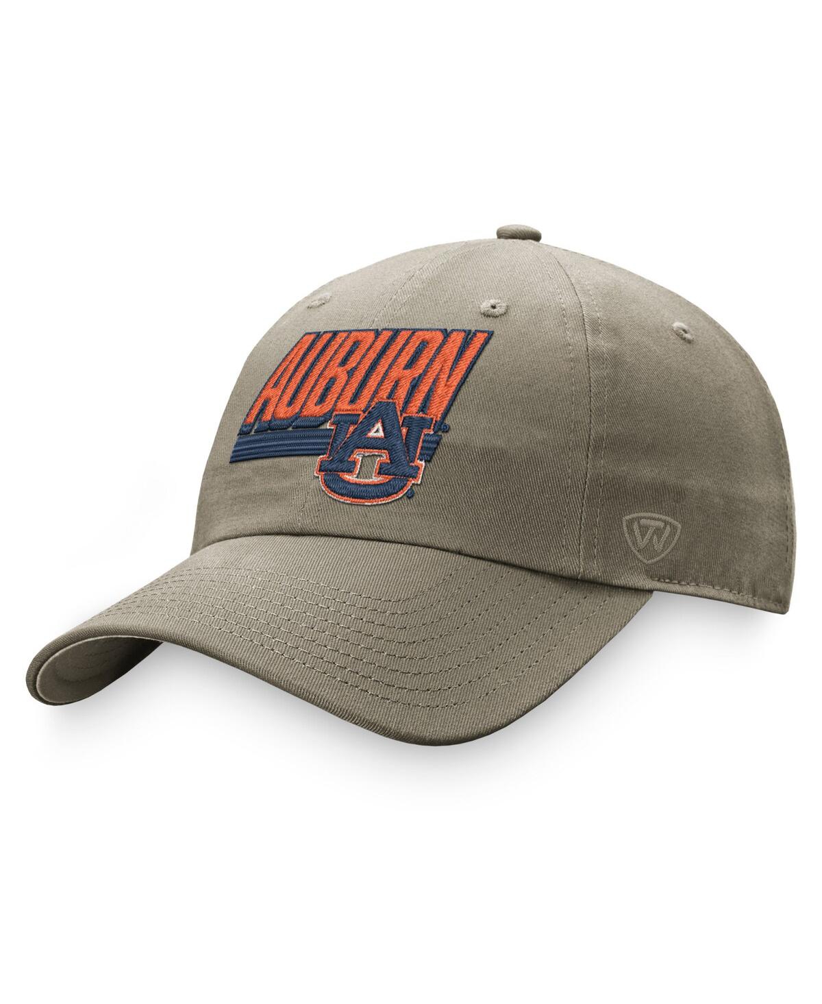 Shop Top Of The World Men's  Khaki Auburn Tigers Slice Adjustable Hat