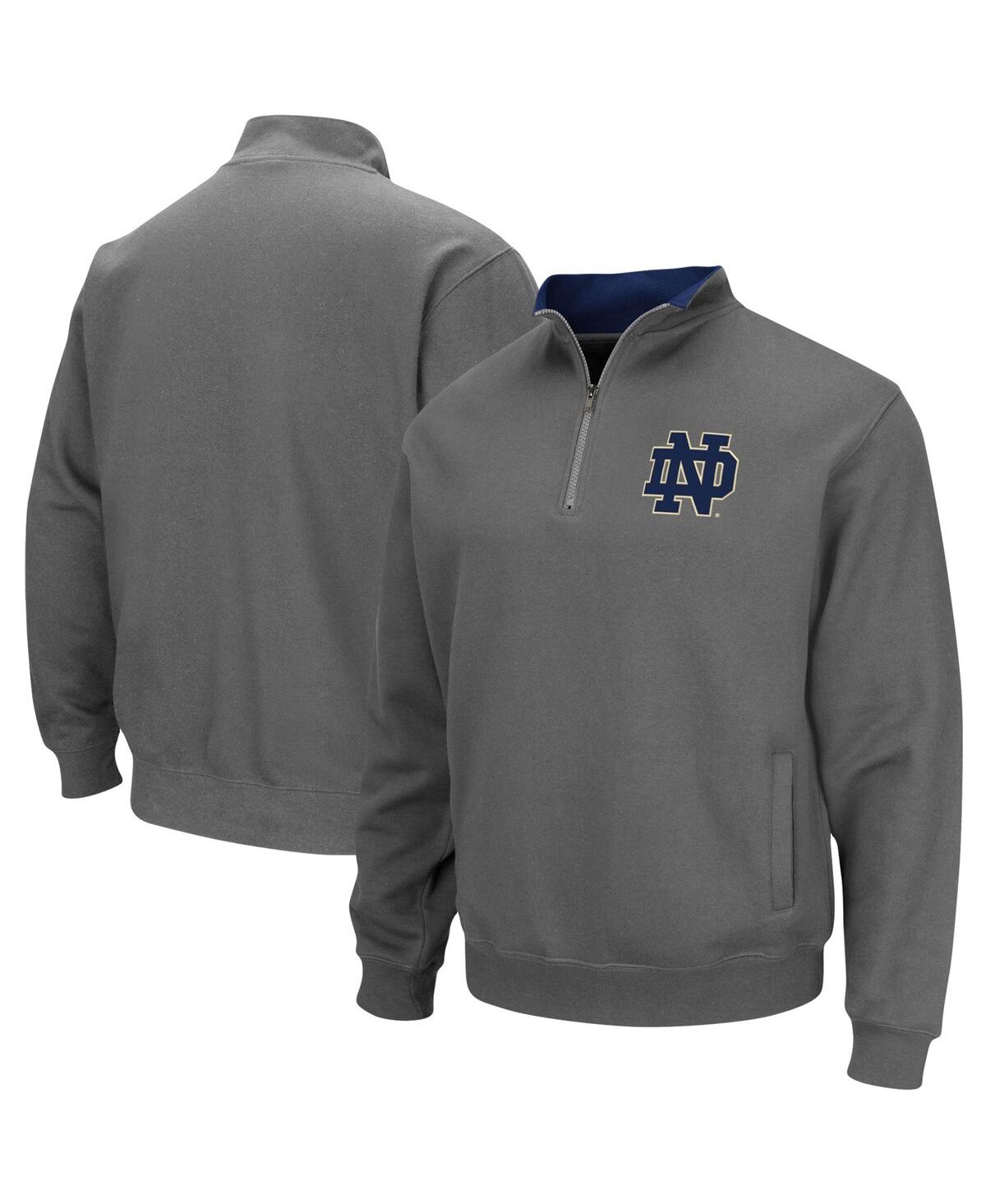 Colosseum Men's  Charcoal Notre Dame Fighting Irish Big And Tall Tortugas Quarter-zip Jacket