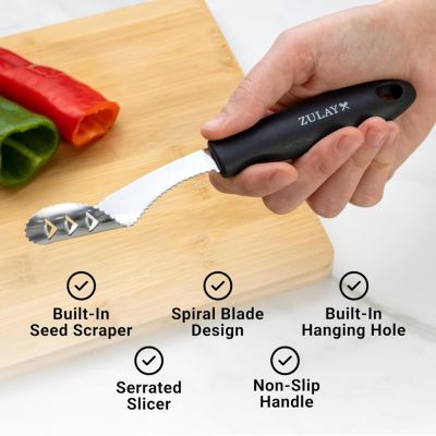 Jalapeno Corer Tool - Stainless Steel Pepper Corer Seed Remover Tool
