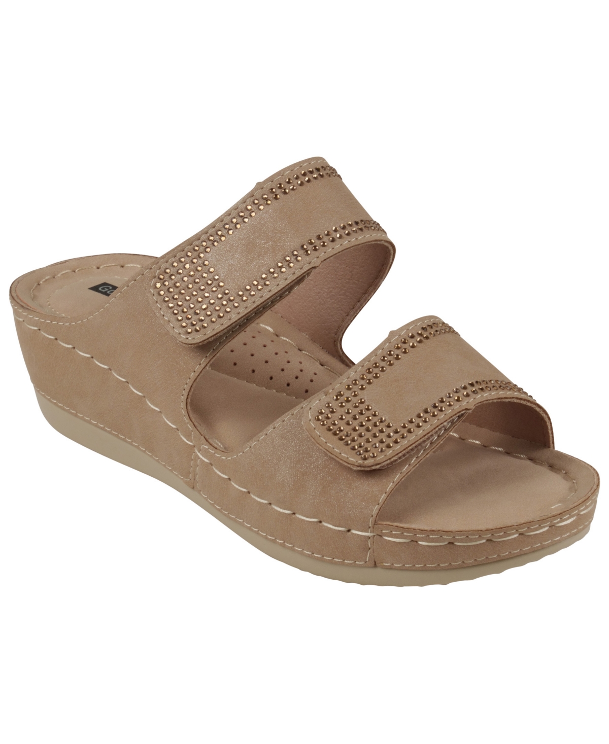 Gc Shoes Women's Rea Embellished Wedge Sandals In Brown