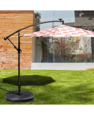 4 Plate Patio Offset Umbrella Base Stand Weights Sand/Water Filled Base