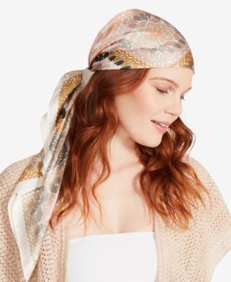 Steve Madden - Women's Granny Crochet Satin Square Scarf