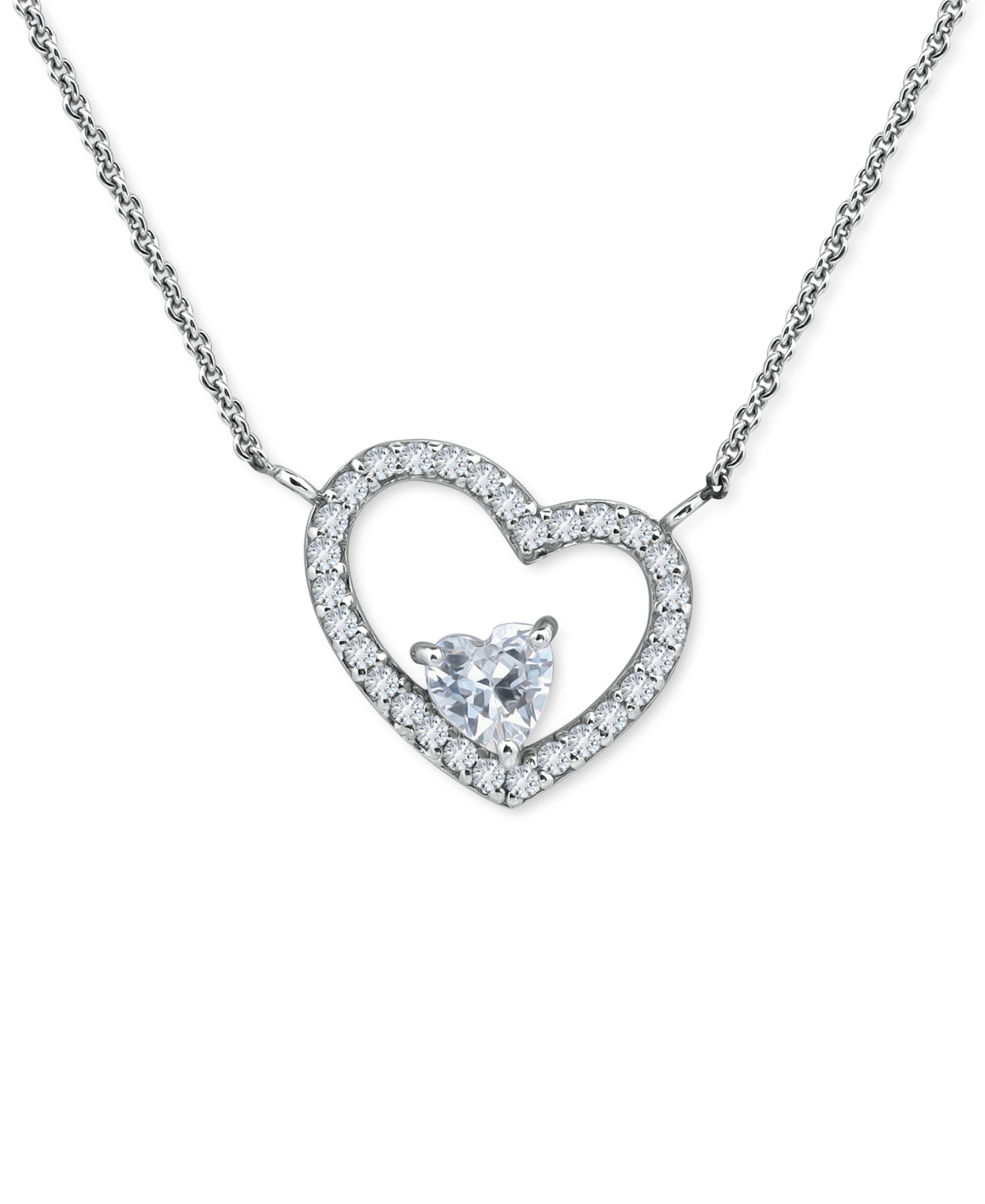 Giani Bernini Cubic Zirconia Heart Pendant Necklace, 16
