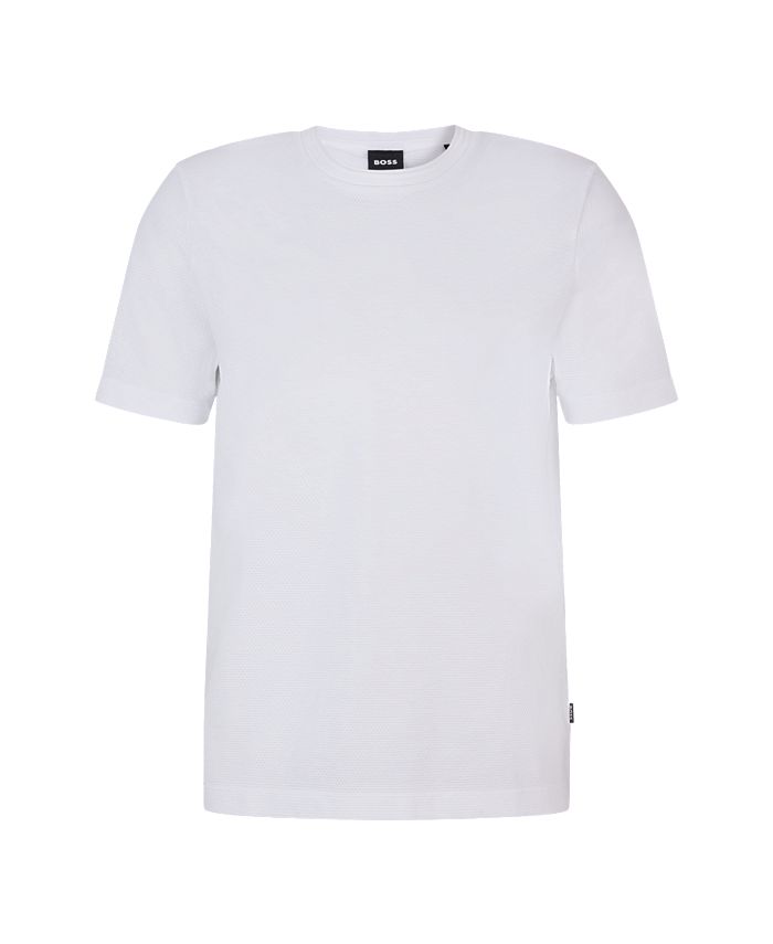 Hugo Boss BOSS Men's Cotton-Blend Bubble-Jacquard Structure T-shirt ...