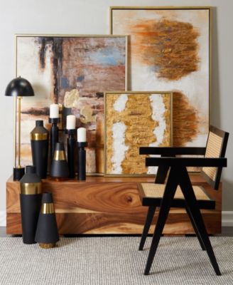 Canvas Abstract Framed Wall Art with Silver-Tone Frame, 40" x 1" x 40"