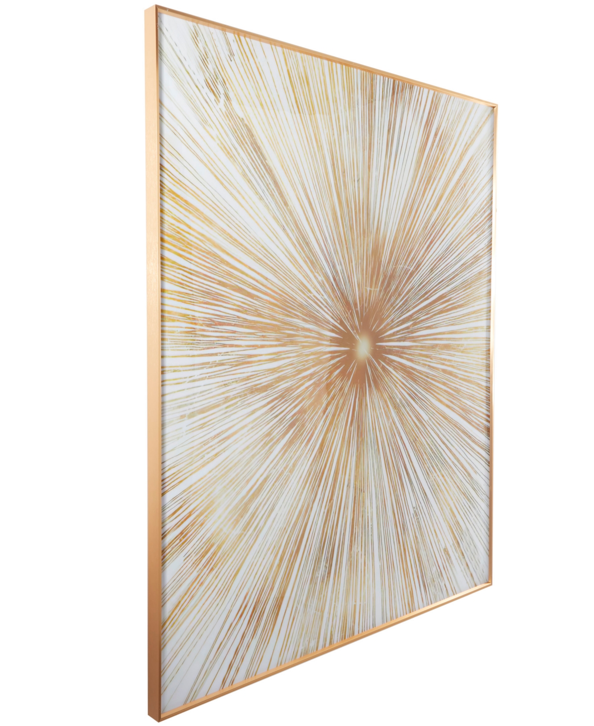 CosmoLiving by Cosmopolitan Porcelain Radial Starburst Framed Wall Art withTone Aluminum Frame, 39.50