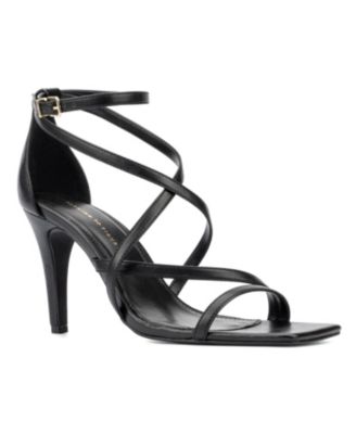 Black sandal heels wide width online