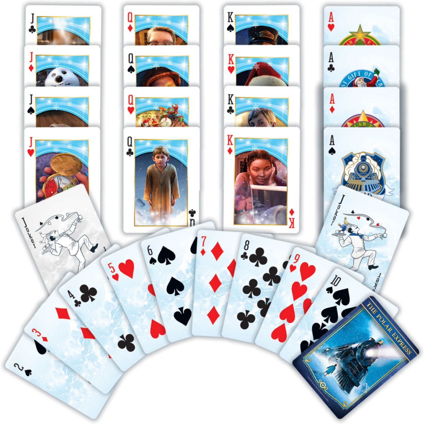 Детские игрушки MasterPieces Puzzles Masterpieces The Polar Express 54-Card Playing Cards, от 8 лет, цвет: Разноцветный — фото 2