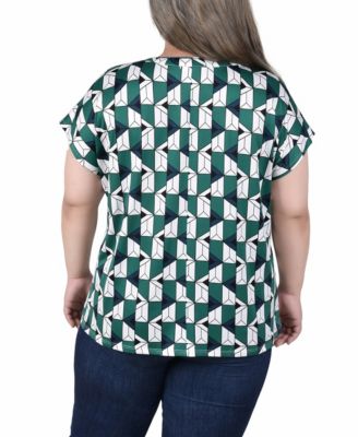 Plus Size Extended Sleeve Top with Grommets