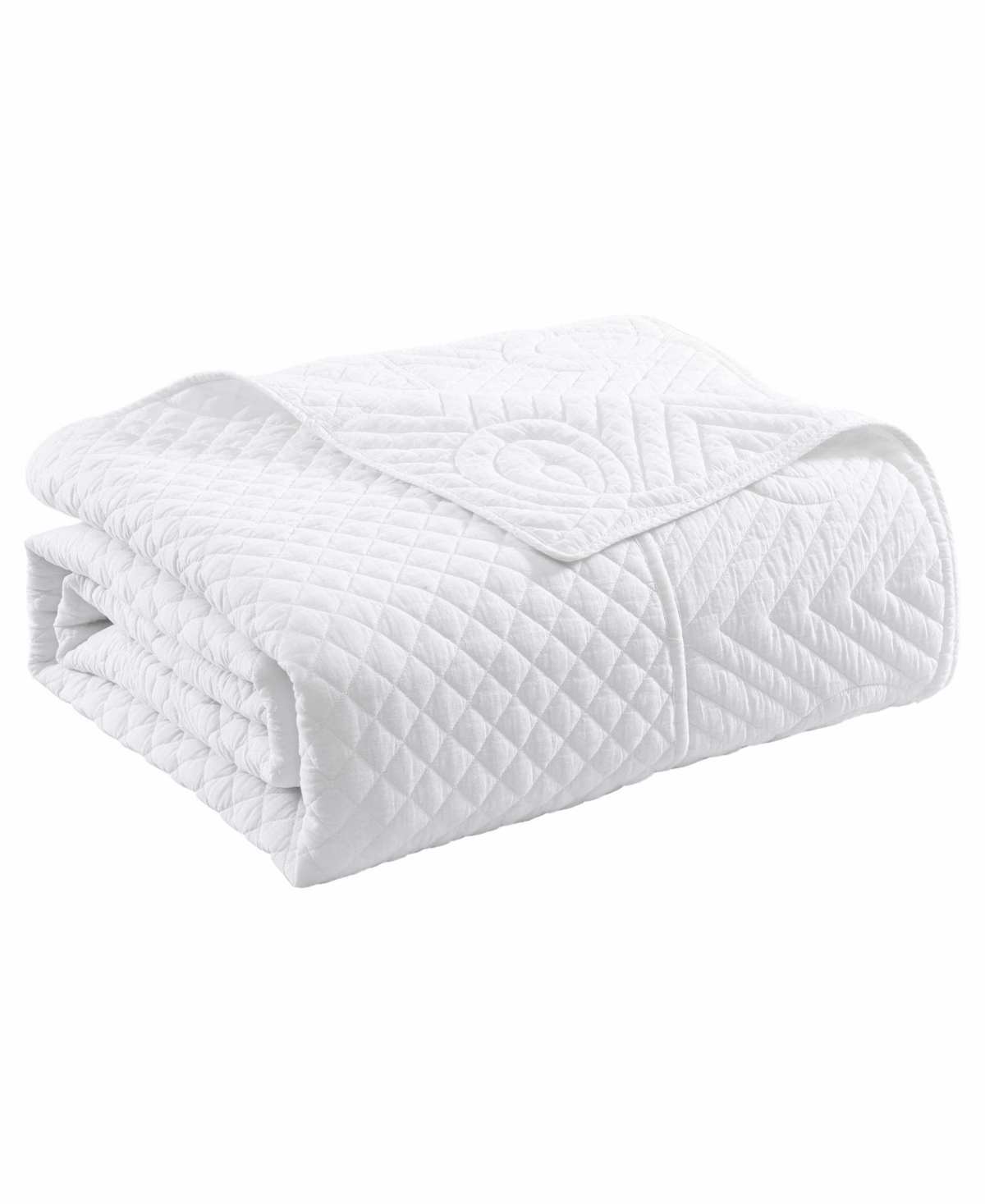 Tommy Bahama Home Pineapple Resort Cotton Quilt, King In White