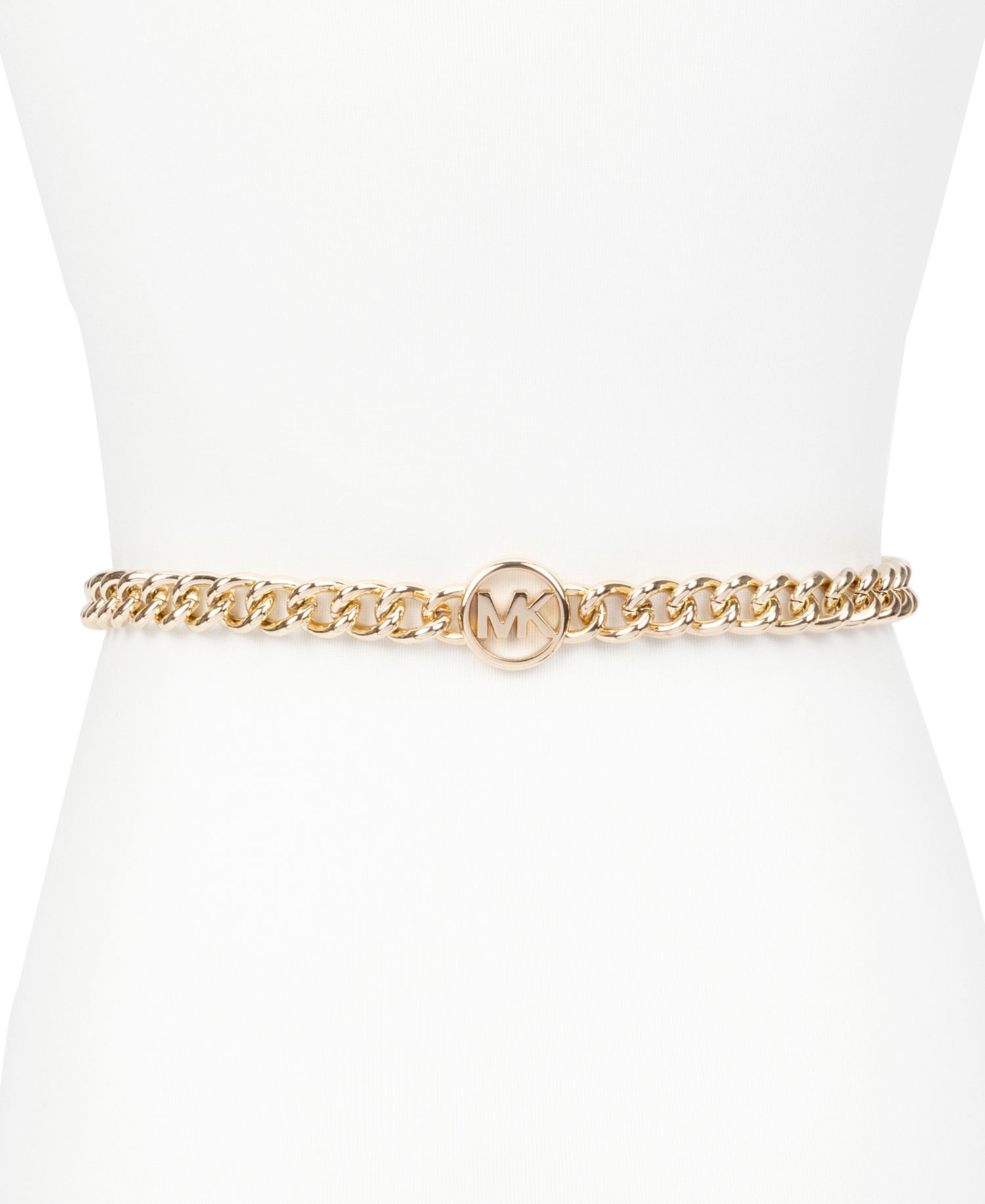 Women's MK Logo Metal Chain Belt