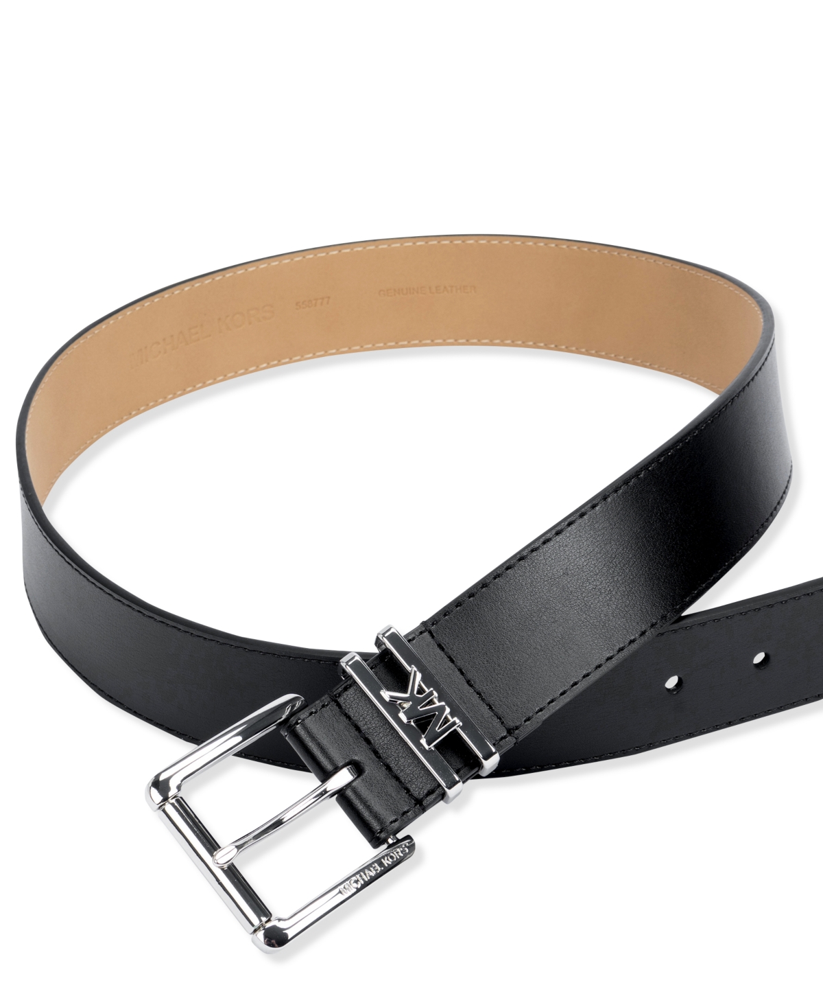 Michael Michael Kors Women's Genuine Leather Logo Belt