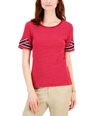 Tommy Hilfiger - Women's Cotton Striped Signature-Stripe Top