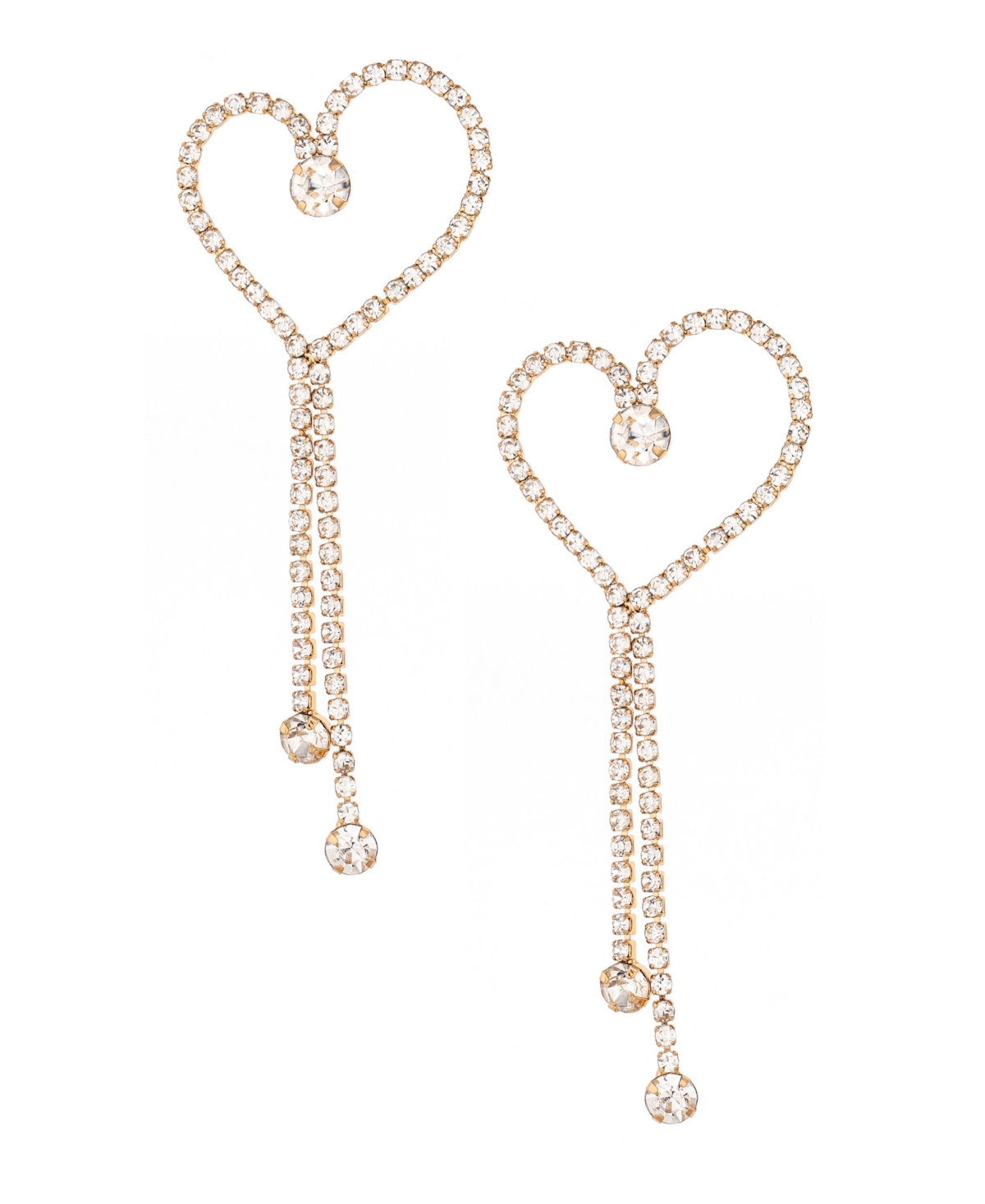 Ettika 18K Gold Plated Heart Dangle Earrings