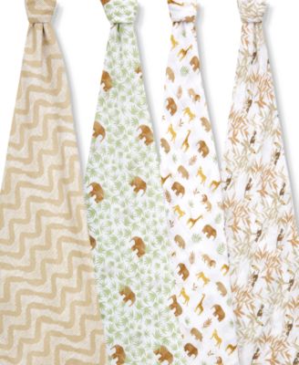 Baby Tanzania Muslin Swaddles, Pack of 4