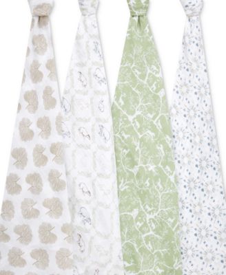 Baby Boys or Baby Girls Muslin Swaddles, Pack of 4