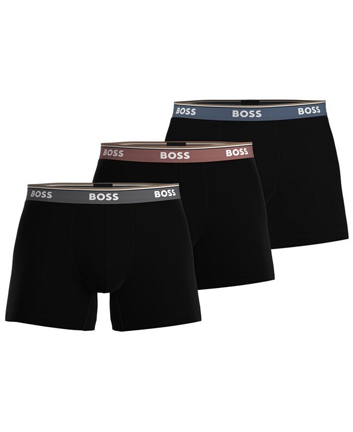 BOSS Men's 3pk. Power Logo Boxer Briefs - Macy's