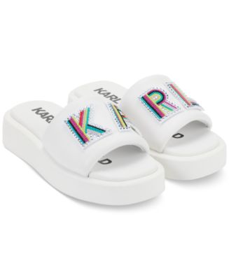 KARL LAGERFELD PARIS Women's Opal Slip-On Platform Slide Sandals