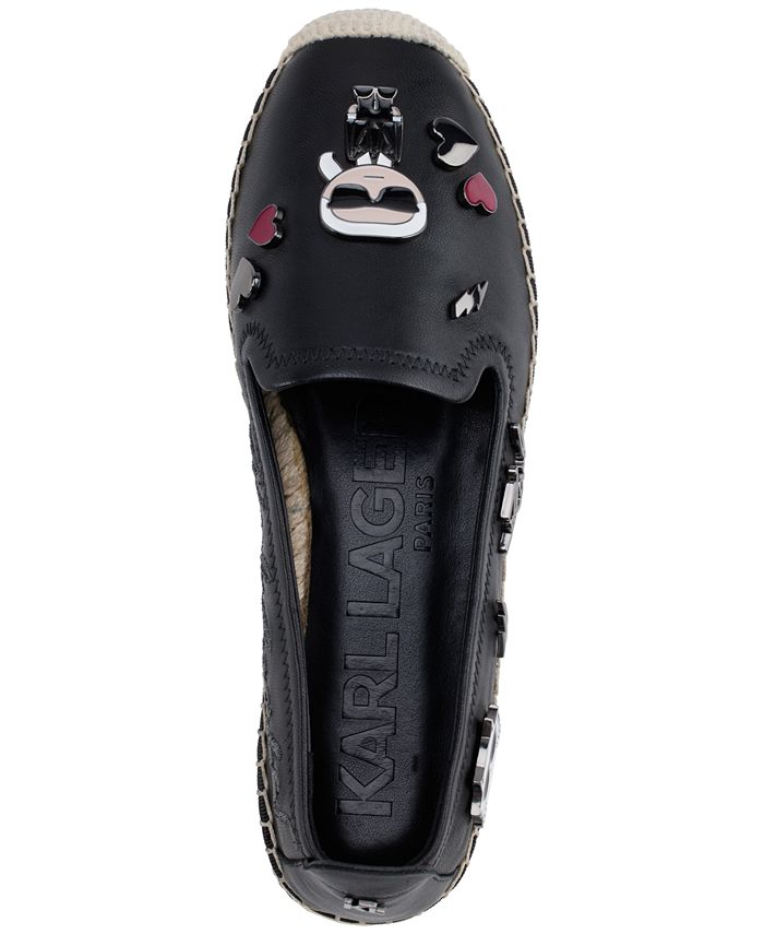 KARL LAGERFELD PARIS Women's Michaela Embellished SlipOn Espadrille