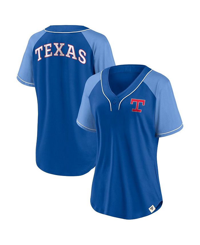 Men's Texas Rangers Fanatics Branded Royal Fitted Polo