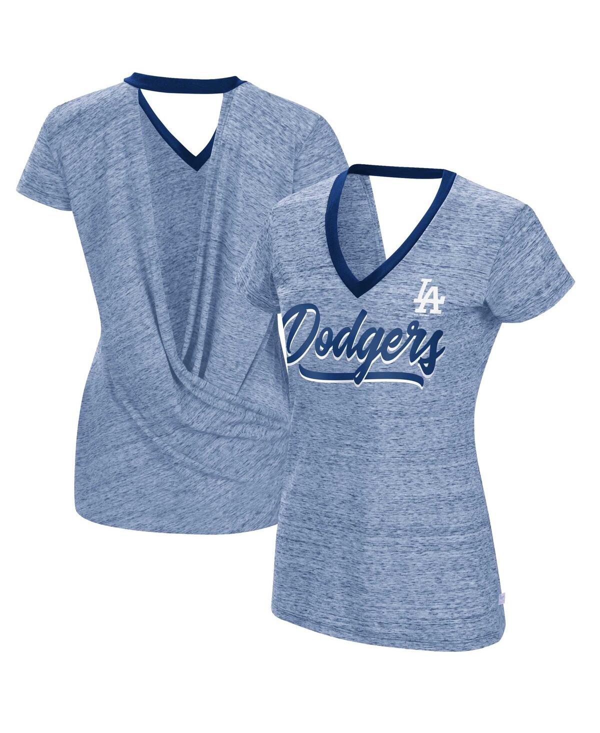Touché Women's Touch Royal Los Angeles Dodgers Halftime Back Wrap Top V-neck T-shirt