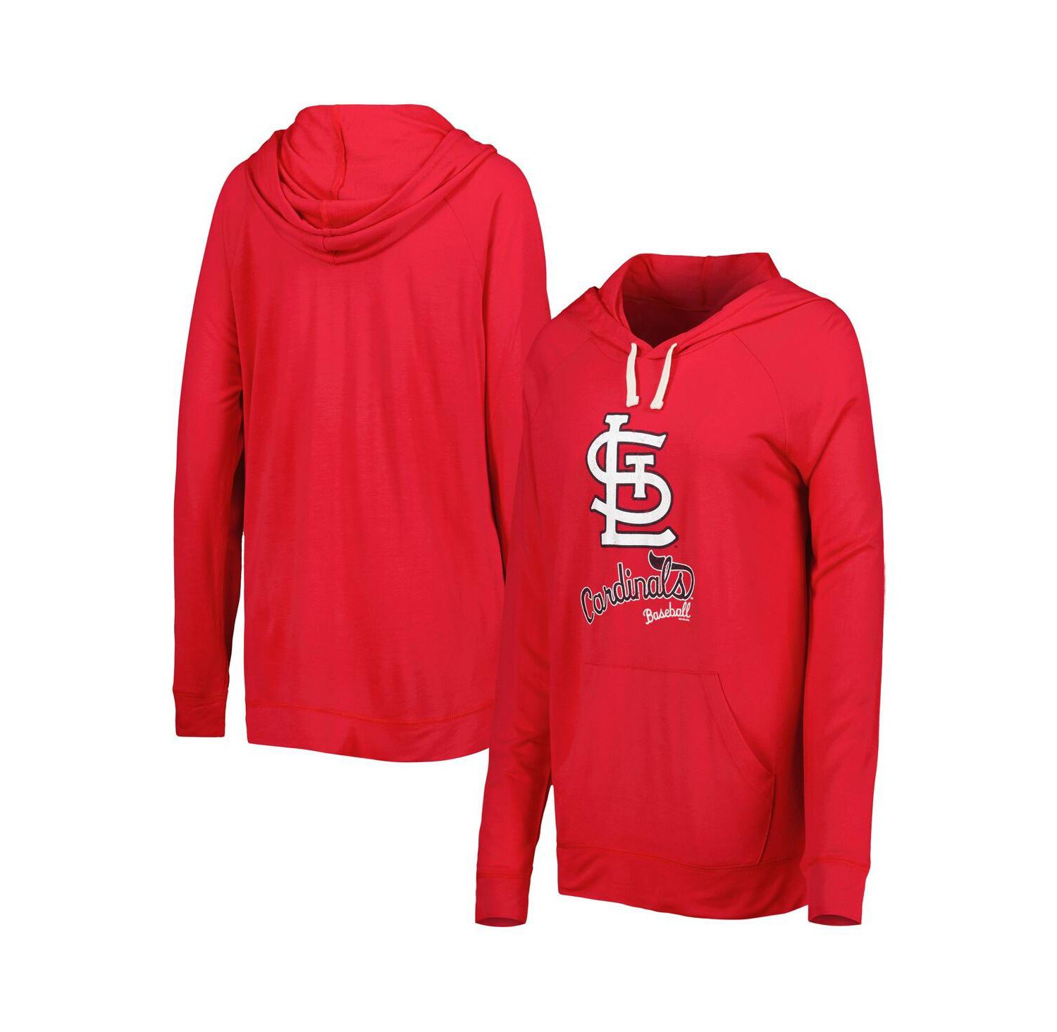 Women's Red St. Louis Cardinals Pre-Game Raglan Pullover Hoodie
