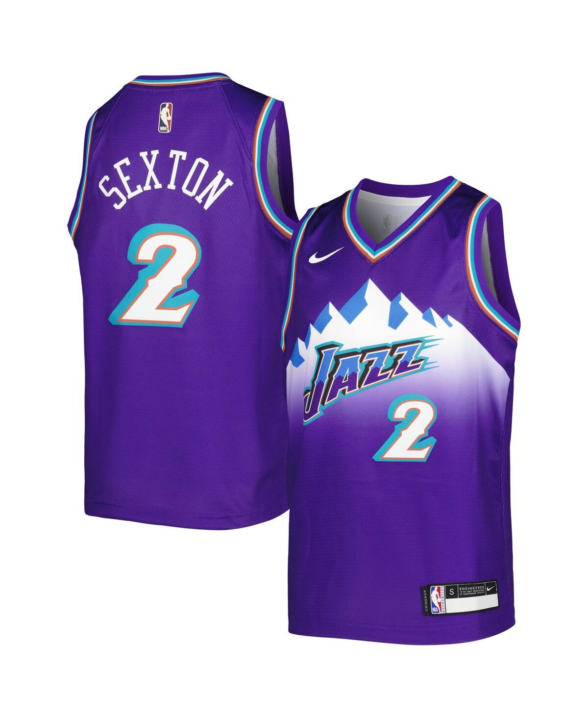 Big Boys and Girls Nike Collin SextonUtah Jazz 2022/23 Swingman Jersey - City Edition - Purple