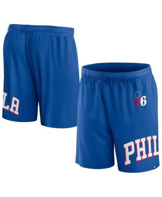Men's Royal Philadelphia 76ers Free Throw Mesh Shorts