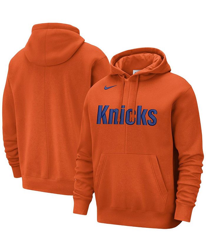 Nike Men's Orange New York Knicks Courtside Versus Stitch Split ...