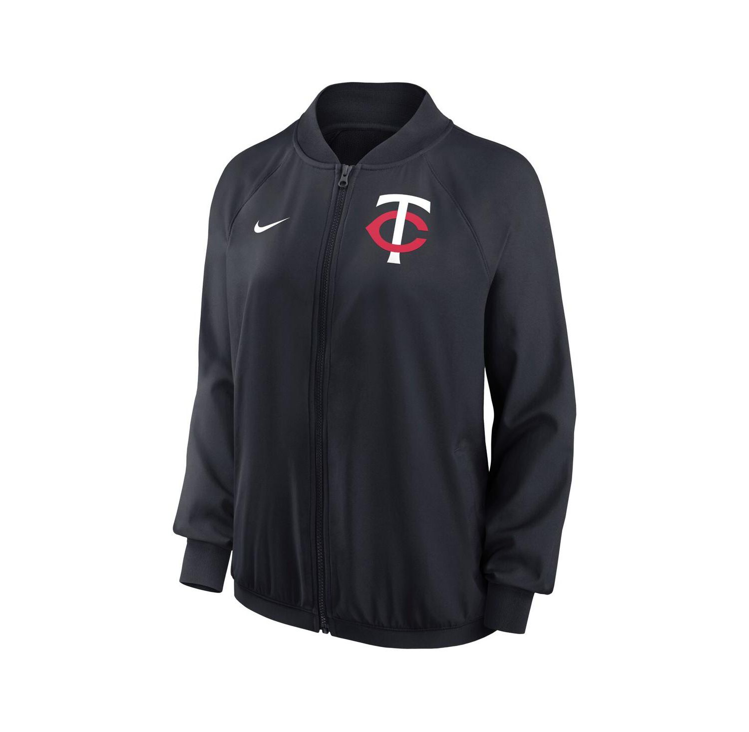 Women's Minnesota Twins Navy Authentic Collection Team Raglan Performance Full-Zip Jacket