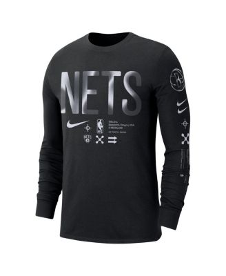 Men's Black Brooklyn Nets Essential Air Traffic Control Long Sleeve T-shirt
