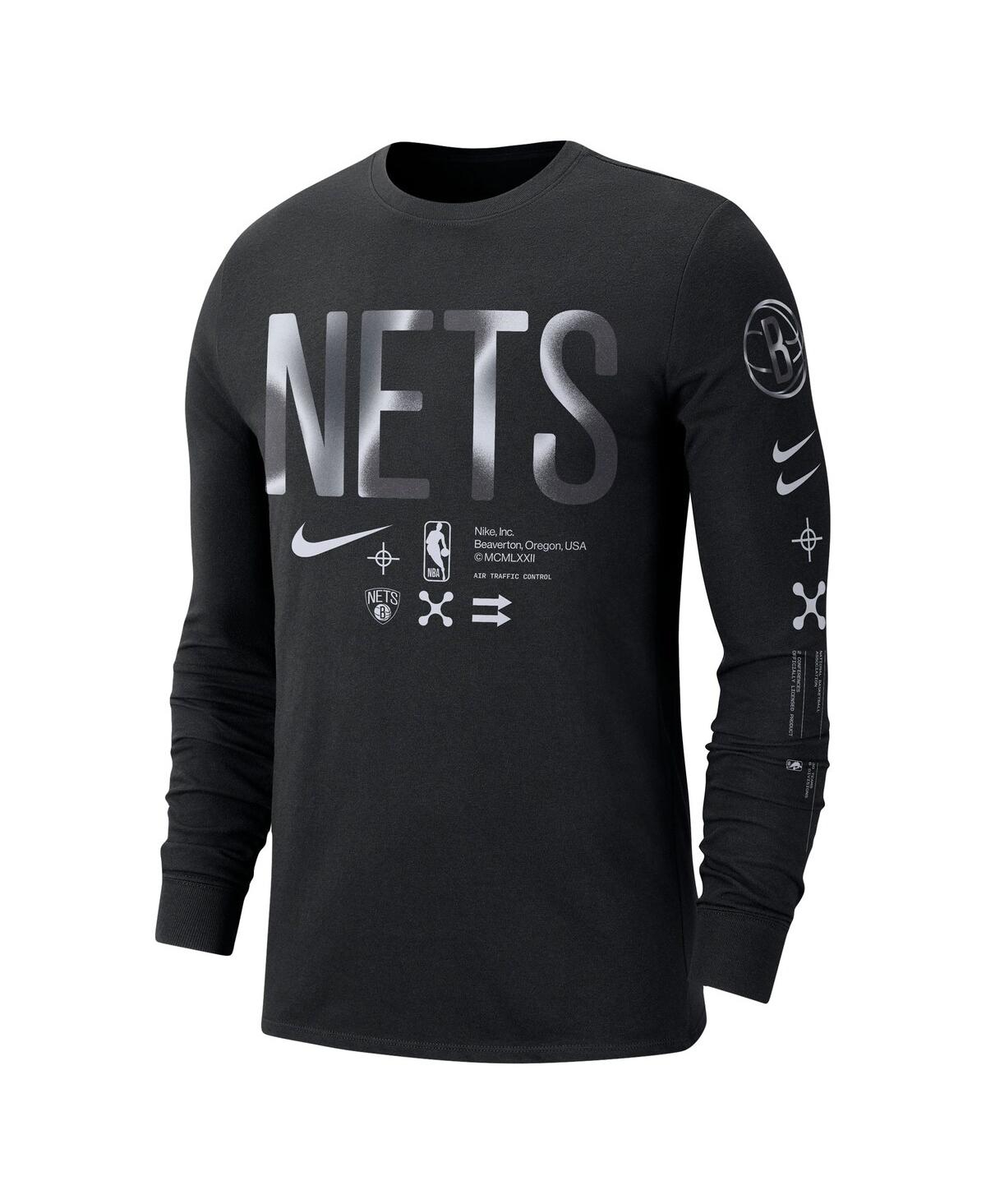 Nike Brooklyn Nets  Men's Nba Long-sleeve T-shirt In Black