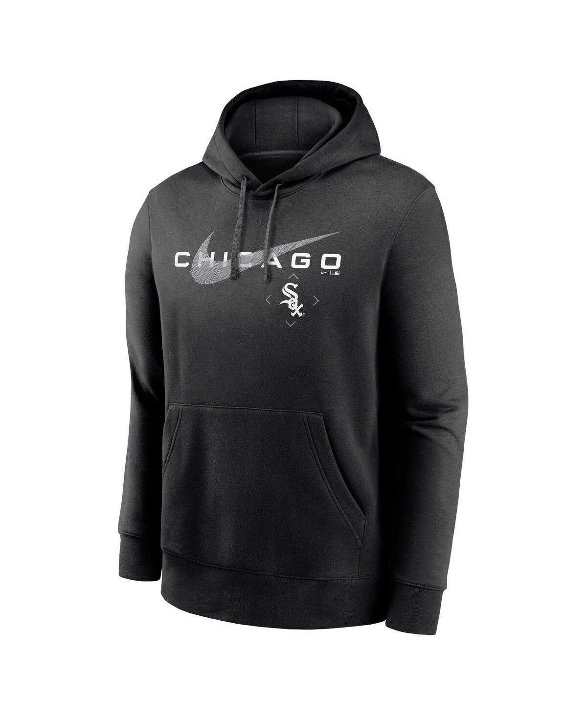 Shop Nike Men's  Black Chicago White Sox Big And Tall Over Arch Pullover Hoodie