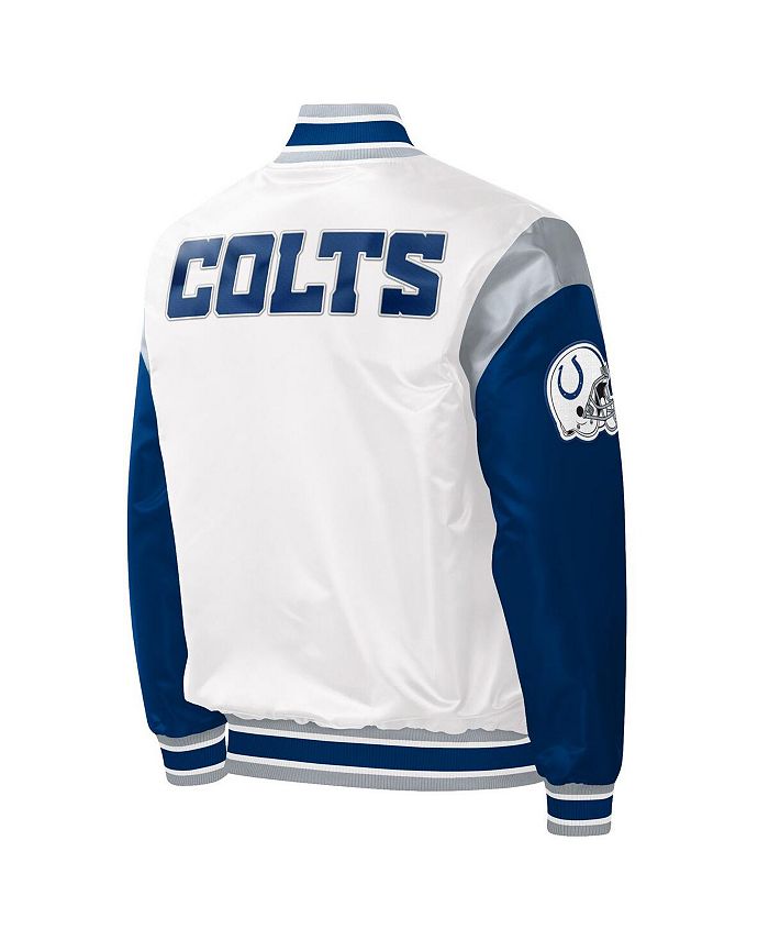 Starter Men's White Indianapolis Colts Throwback Warm Up Pitch Satin