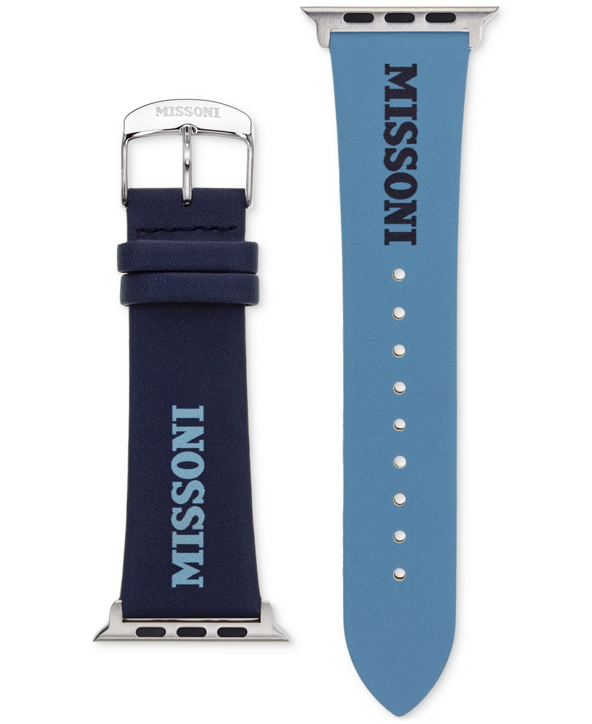 MISSONI BLUE LEATHER STRAP FOR APPLE WATCH 42/44/45MM