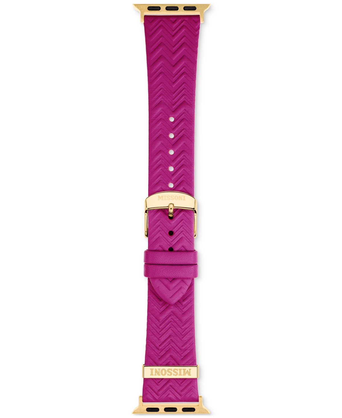 Shop Missoni Pink Zigzag Leather Strap For Apple Watch 38/40/41mm