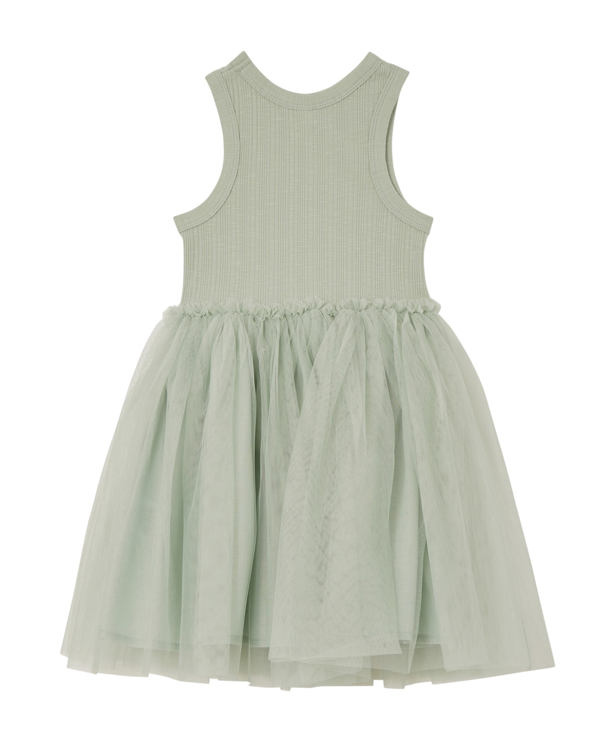 Shop Cotton On Little Girls Nova Dress Up Sleeveless Dress In Stone Green