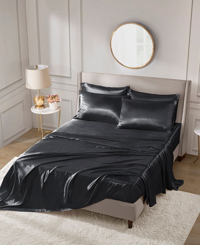 Madison Park Essentials Satin 6Pc. Sheet Set, Full Macy's