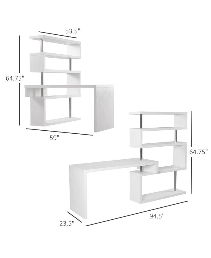 Rotating Core Hobby Desk 4 Tier Hollow Combo Computer Table