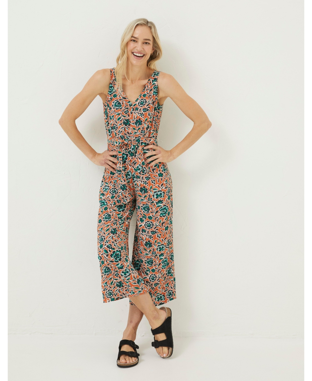 Fatface Aderyn Sketched Jumpsuit - Women